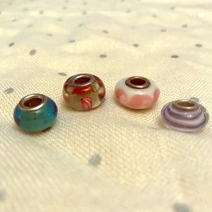 Set of Glass Charms that fit Pandora and Biagi